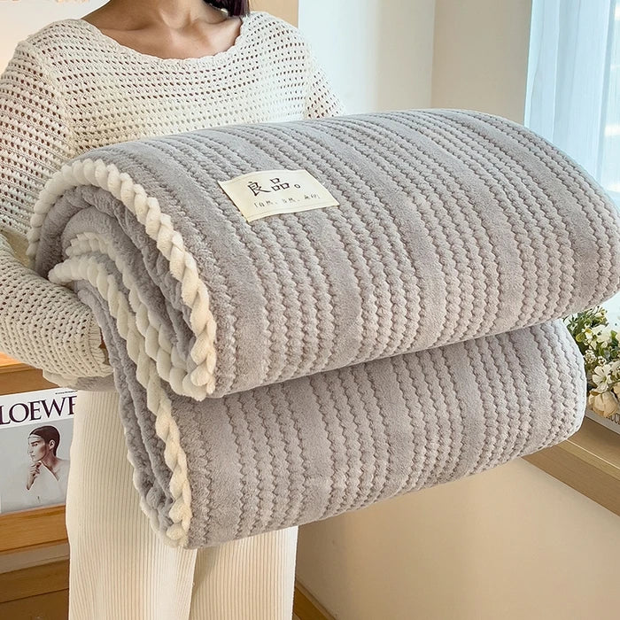 King Size Plaid Throw Blanket - Winter Sofa Comforter