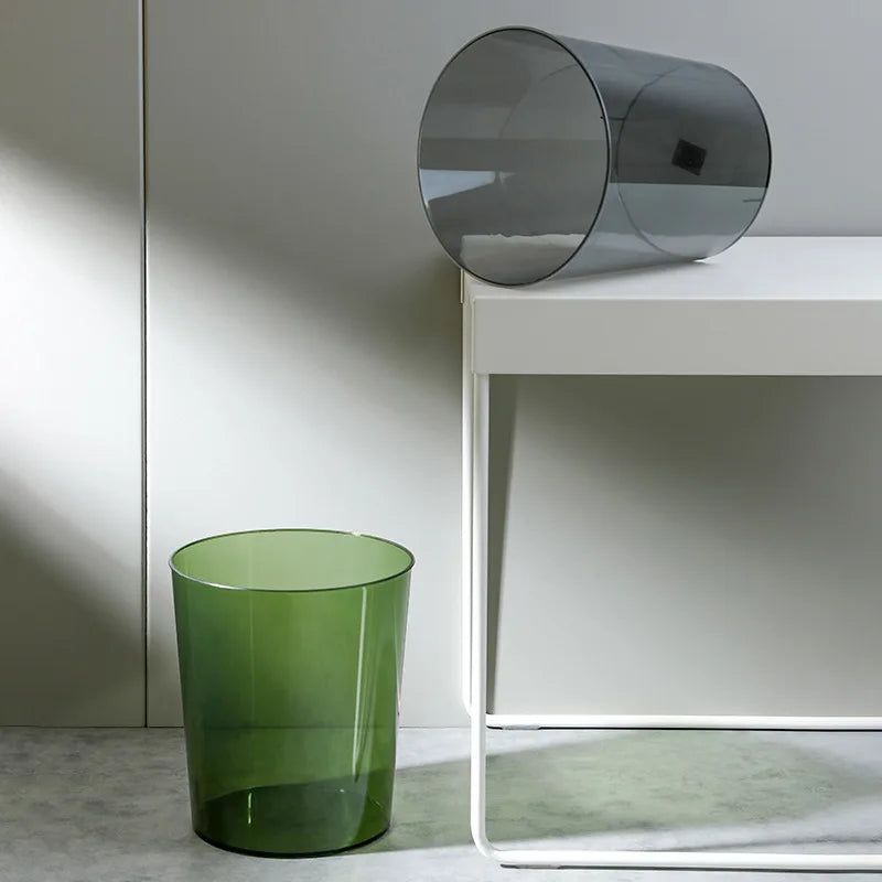 Transparent Trash Can - Nordic Style Garbage Bin for Home Office