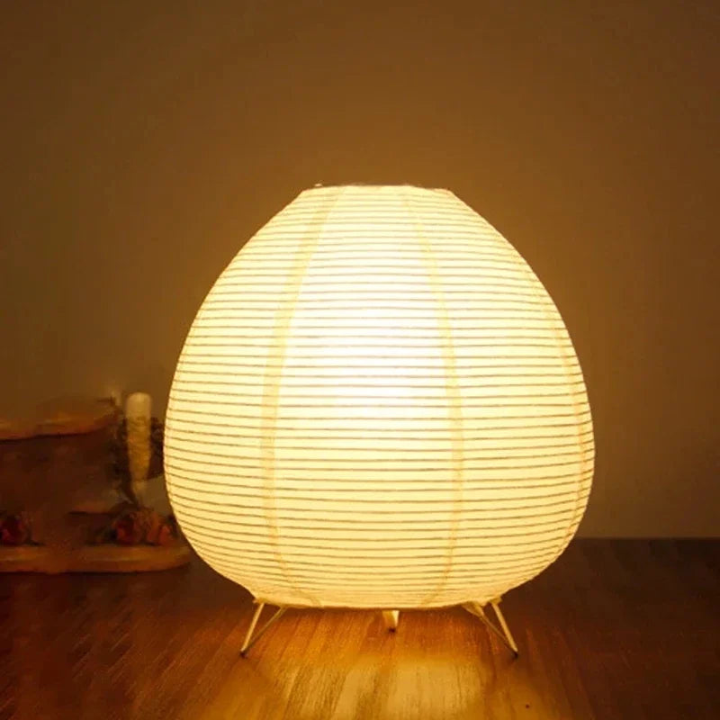 Japanese Lantern LED Table Lamp - Creative Rice Paper Light for Living Room Bedroom Decor - ZOOMNSTORE