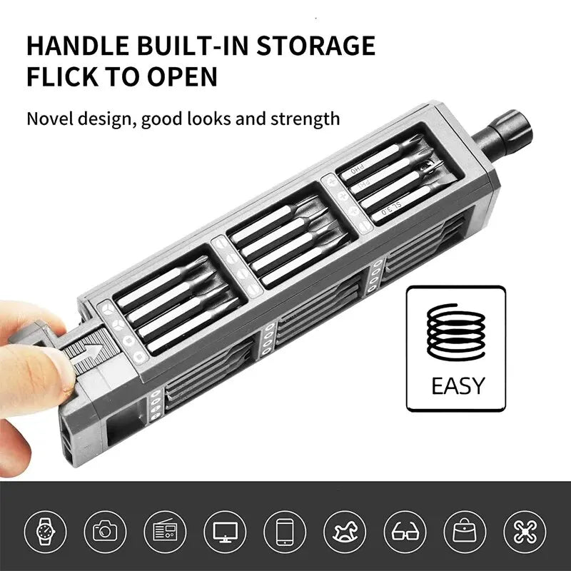 Precision Screwdriver Set - 324346 in 1 Multifunctional Tool with Magnetic Torx Phillips Bits for iPhone and Glass Repair