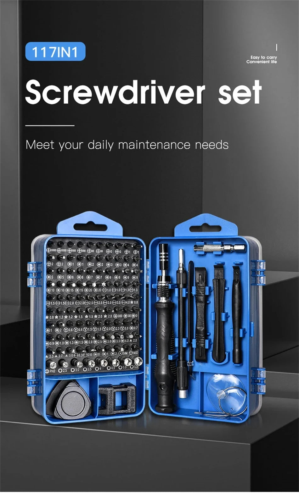 Precision Screwdriver Set - 115117 Magnetic Hex Bits for Xiaomi Mac PC iPhone Repair - ZOOMNSTORE