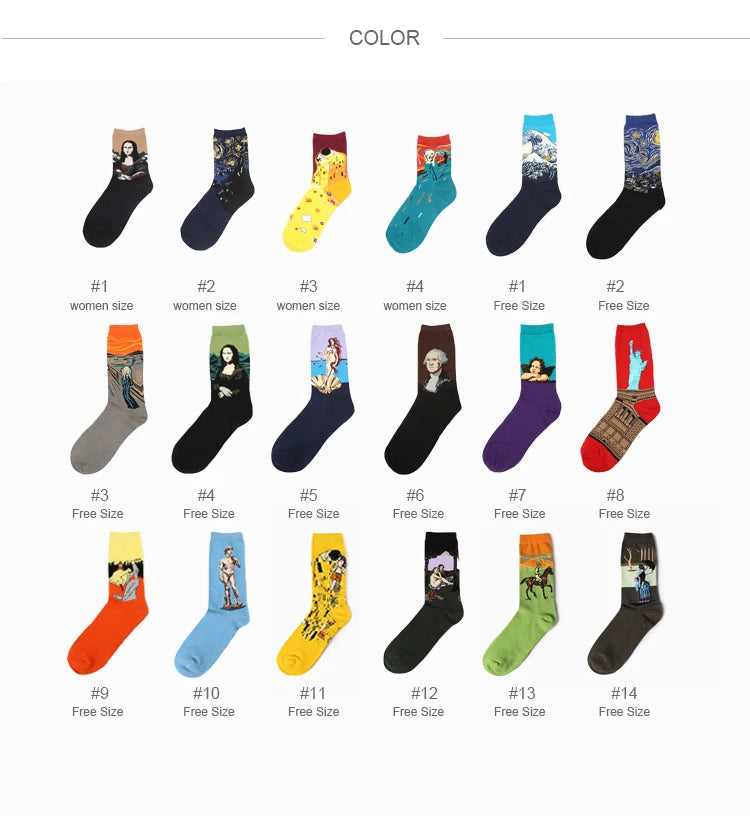 Van Gogh Art Socks - Retro Couple Socks for AutumnWinter - ZOOMNSTORE