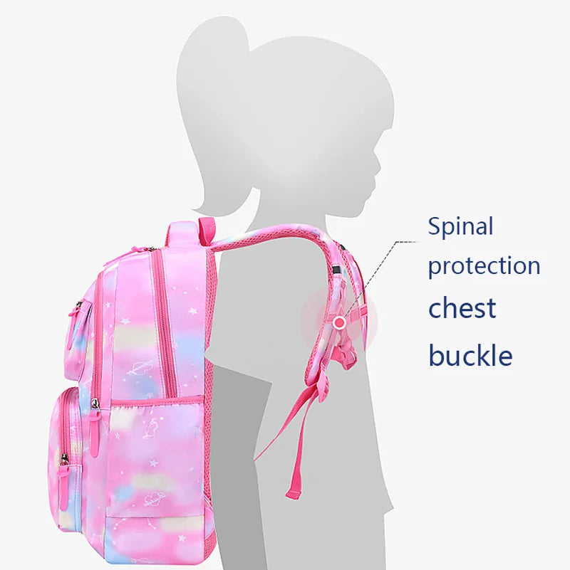 Kawaii Pink Girls Backpack - Cute Waterproof School Bag for Kids and Teens - ZOOMNSTORE