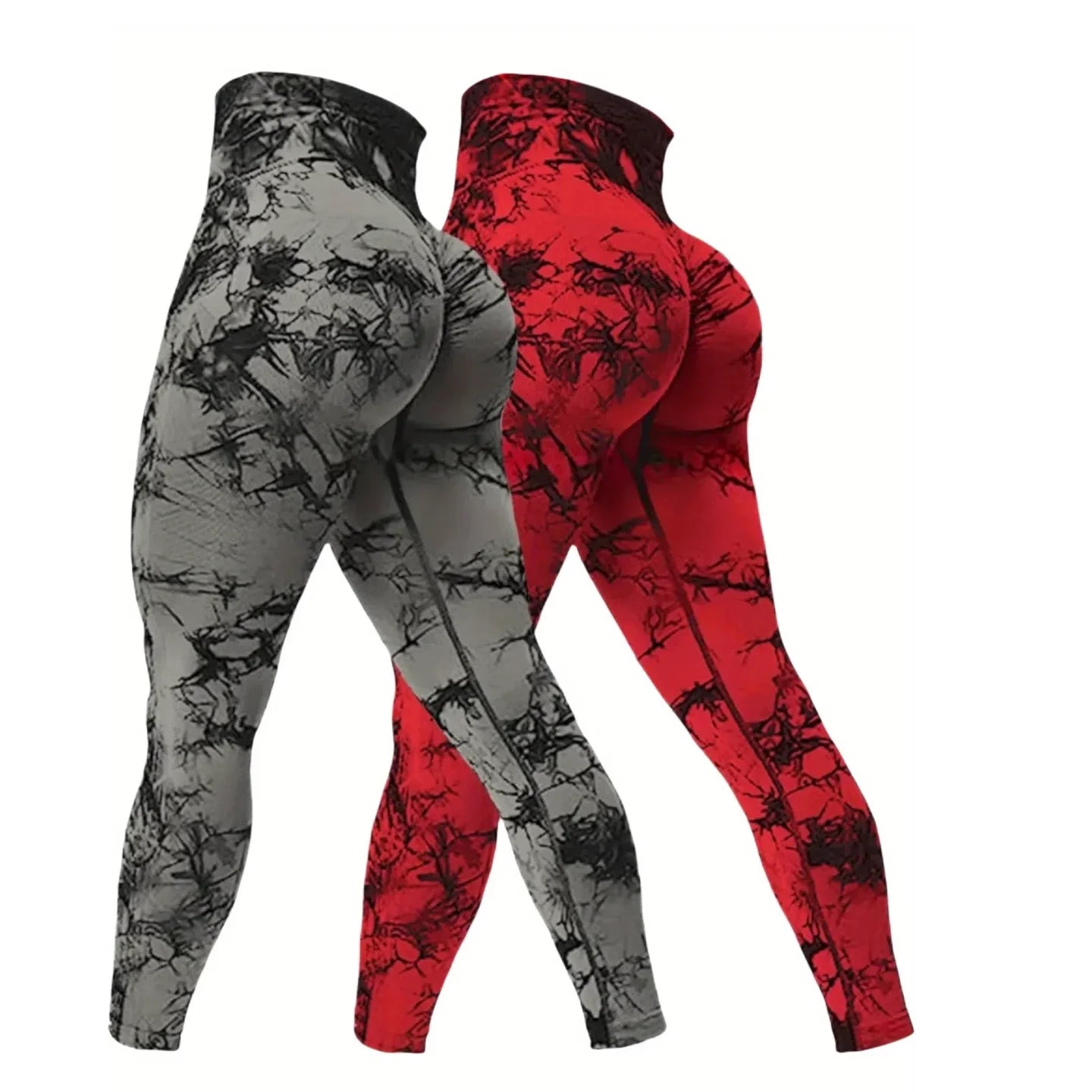 High Waisted Yoga Leggings - Seamless Butt Lifting Tummy Control Pants for Women