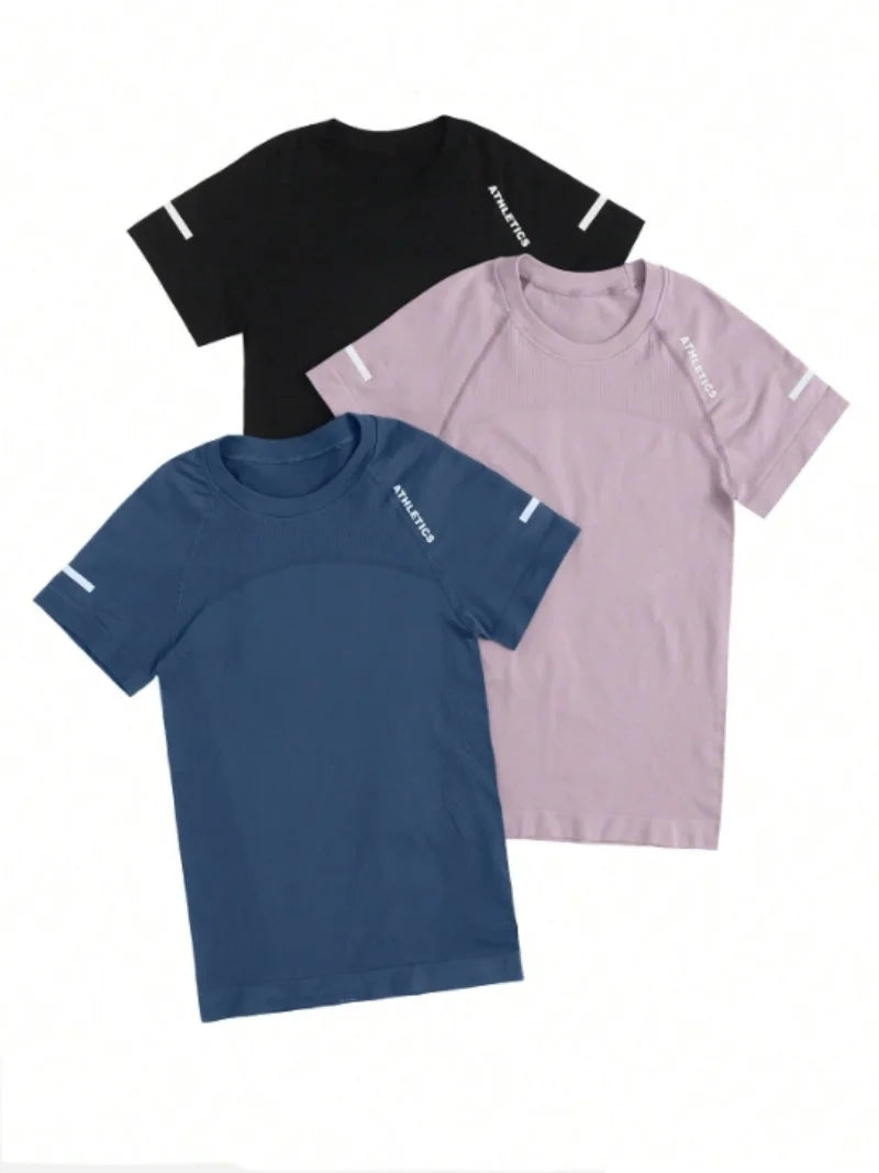 Seamless Fitness T-Shirt - Quick Drying Shirt | Breathable Workout Shirt For Women