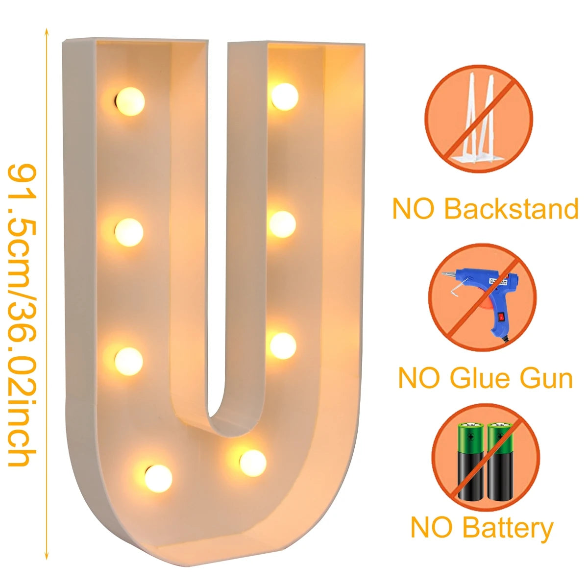 Giant LED Light Box - 915CM Baby Shower Birthday Wedding Decor