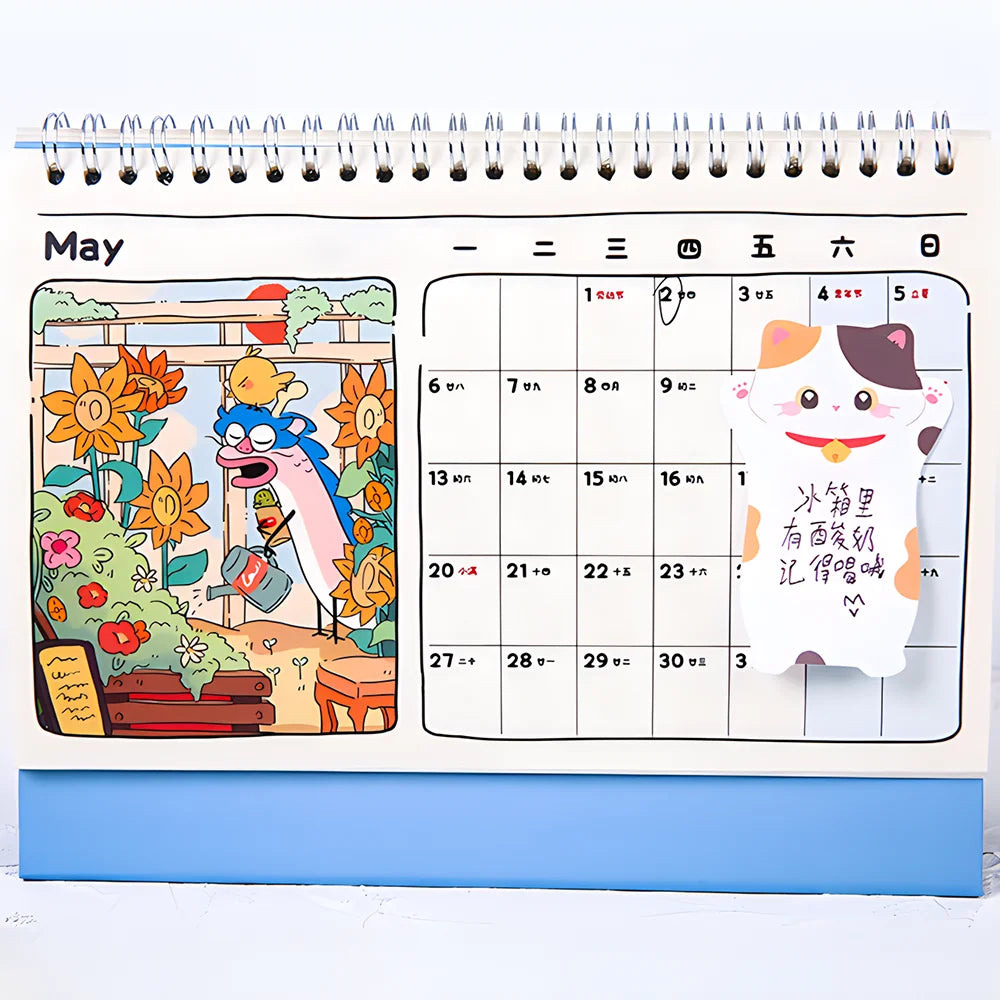 Aesthetic Cat Sticky Notes - Cute Kawaii Memo Pad for Daily Planning