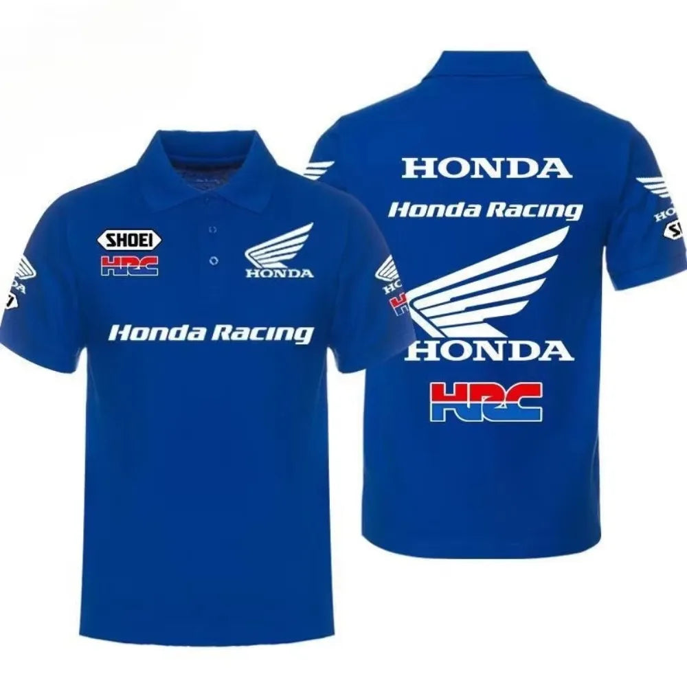 Honda Men's and Women's POLO Shirts Summer CBR Non-Double Gold Wing T-Shirt Racing Motorcycle Short Sleeve Spring and Autumn Top