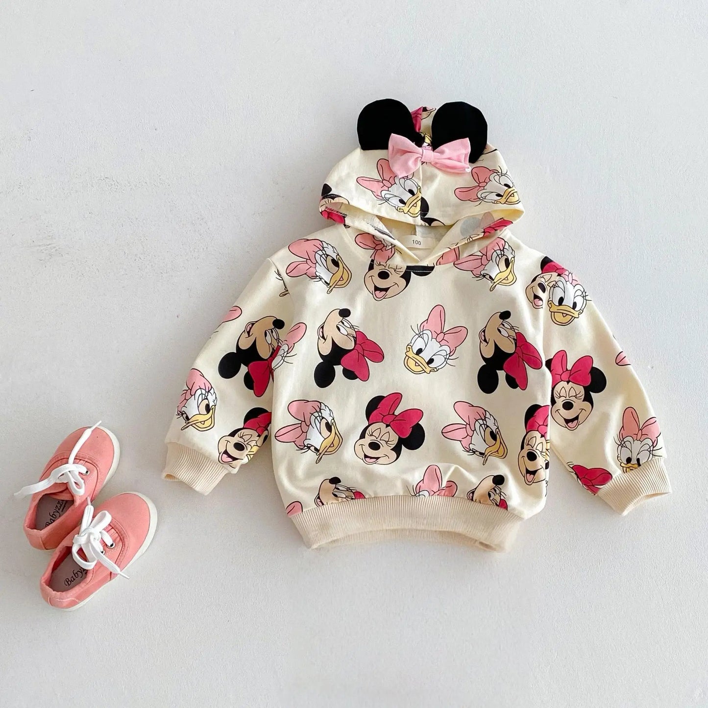 Disney Mickey Minnie Autumn Hoodies - Long Sleeve Cartoon Sweatshirts for Kids 0-6 Years
