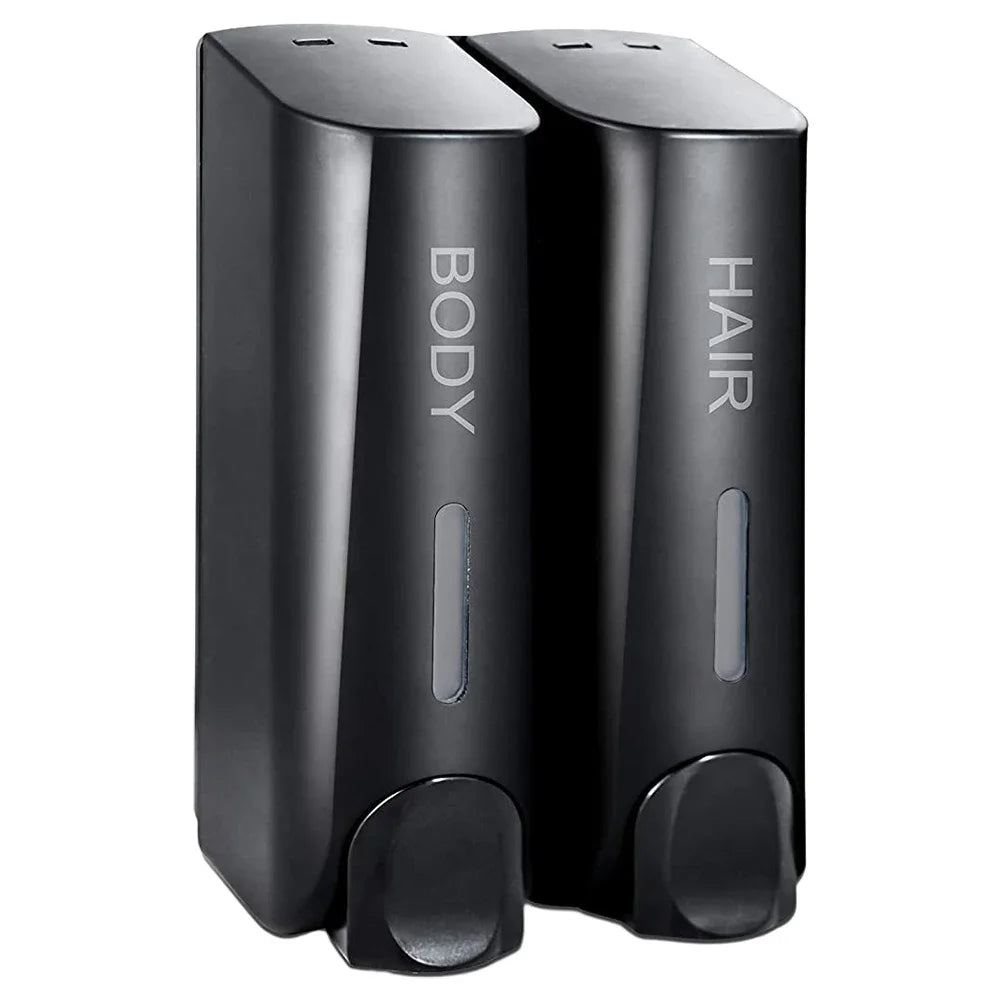 350ML Shower and Lotion Dispenser Waterproof Shampoo Shower Gel Container Wall Mount with Clear Window for Home Hotel Restaurant - ZOOMNSTORE