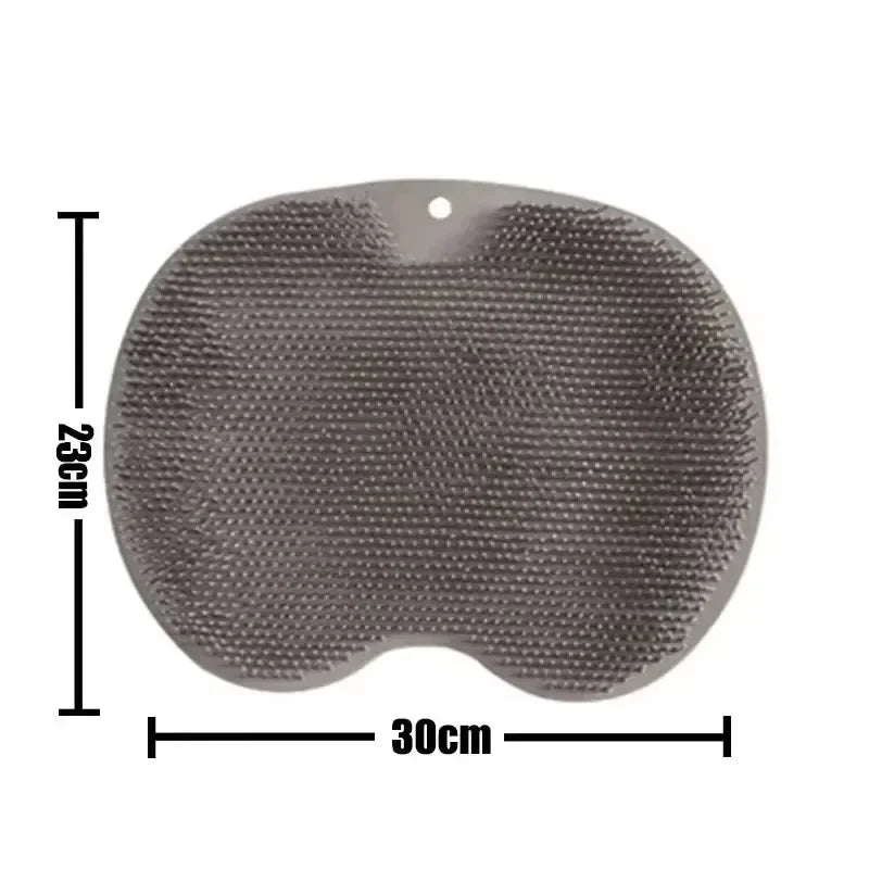 Body Shower Foot Scrubber Brush Wash The Body Cleanser Silicone Sponge Bath Massage Mat Back Brush Wall Mounted with Suction Cup - ZOOMNSTORE