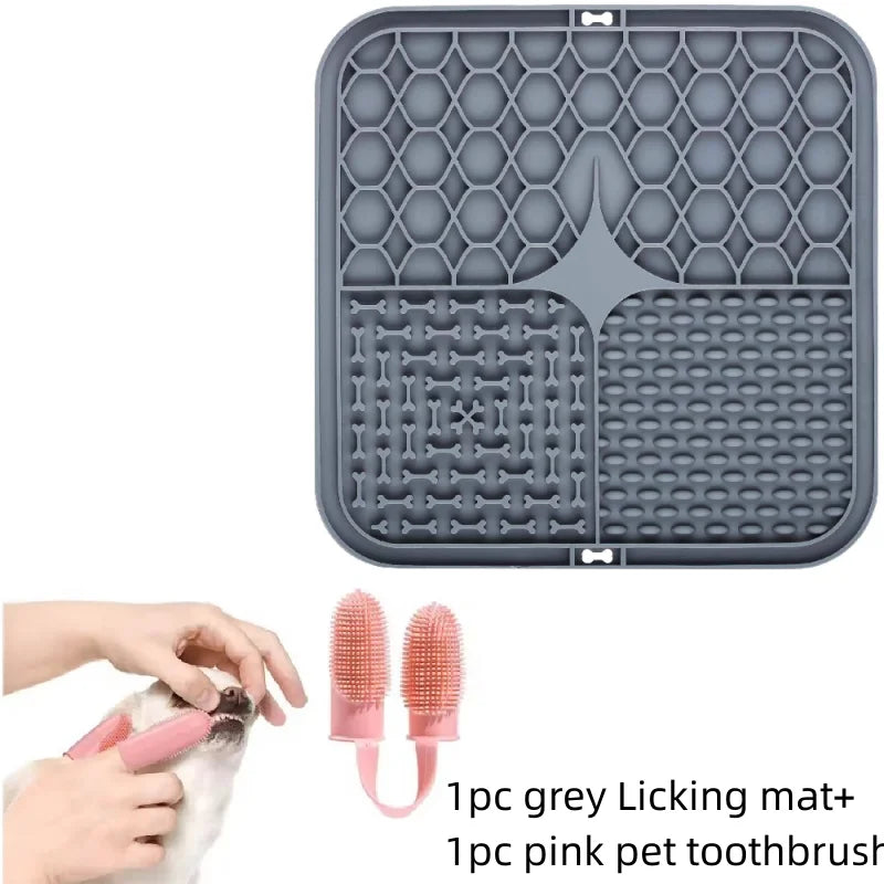 Silicone Dog Lick Mat - Slow Feeder Bathing Distraction Tool - ZOOMNSTORE