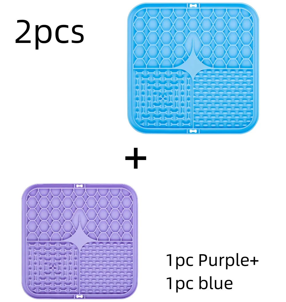Silicone Dog Lick Mat - Slow Feeder Bathing Distraction Tool - ZOOMNSTORE