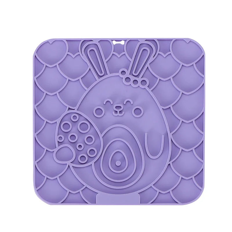 Silicone Dog Lick Mat - Slow Feeder Bathing Distraction Tool - ZOOMNSTORE