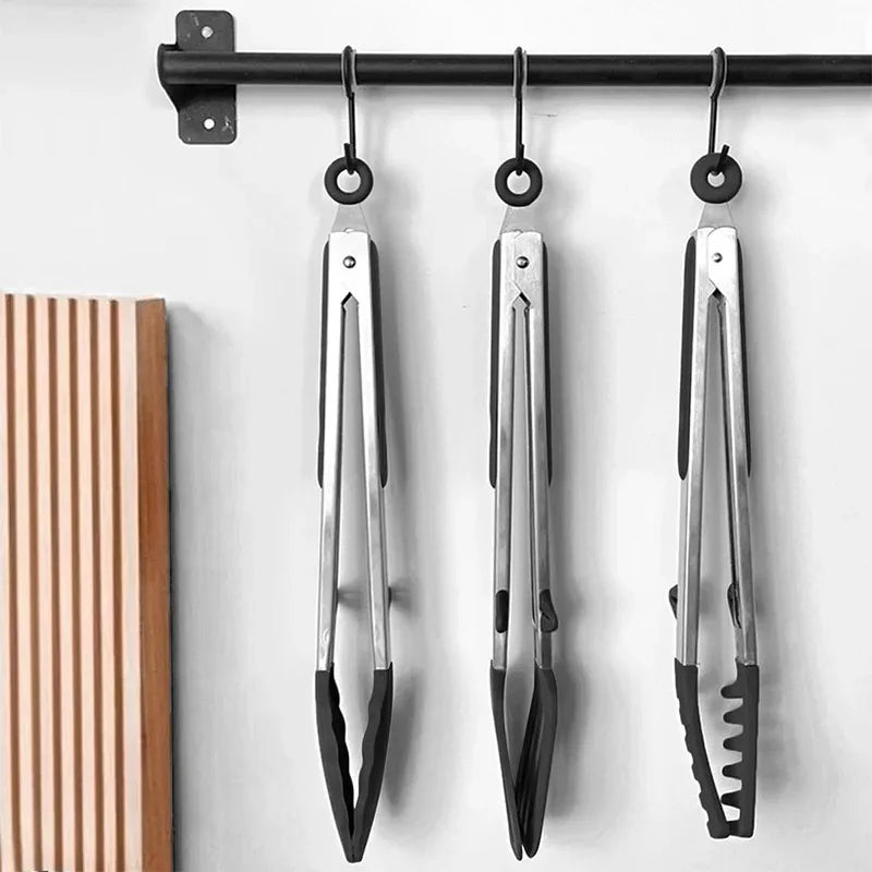 Silicone Kitchen Tongs - Non-Stick BBQ Salad Serving Utensils - ZOOMNSTORE