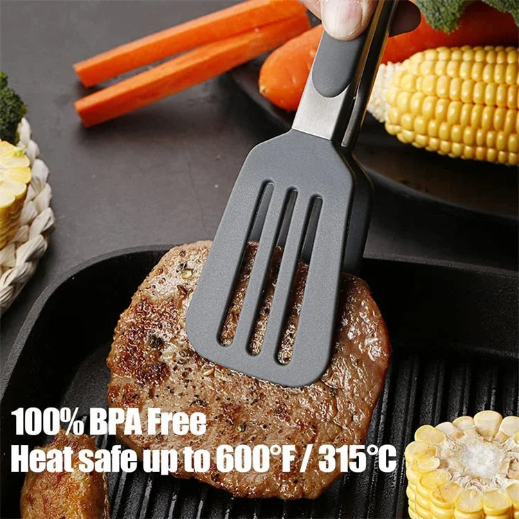 Silicone Kitchen Tongs - Non-Stick BBQ Salad Serving Utensils - ZOOMNSTORE