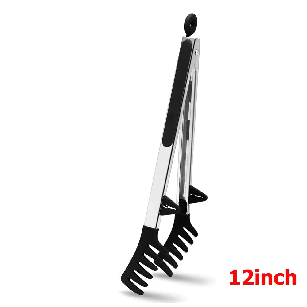 Silicone Kitchen Tongs - Non-Stick BBQ Salad Serving Utensils - ZOOMNSTORE