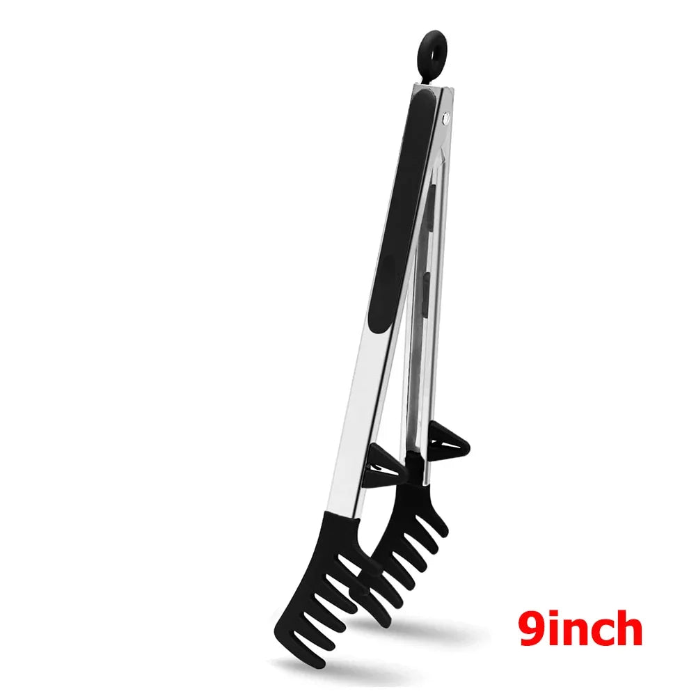 Silicone Kitchen Tongs - Non-Stick BBQ Salad Serving Utensils - ZOOMNSTORE