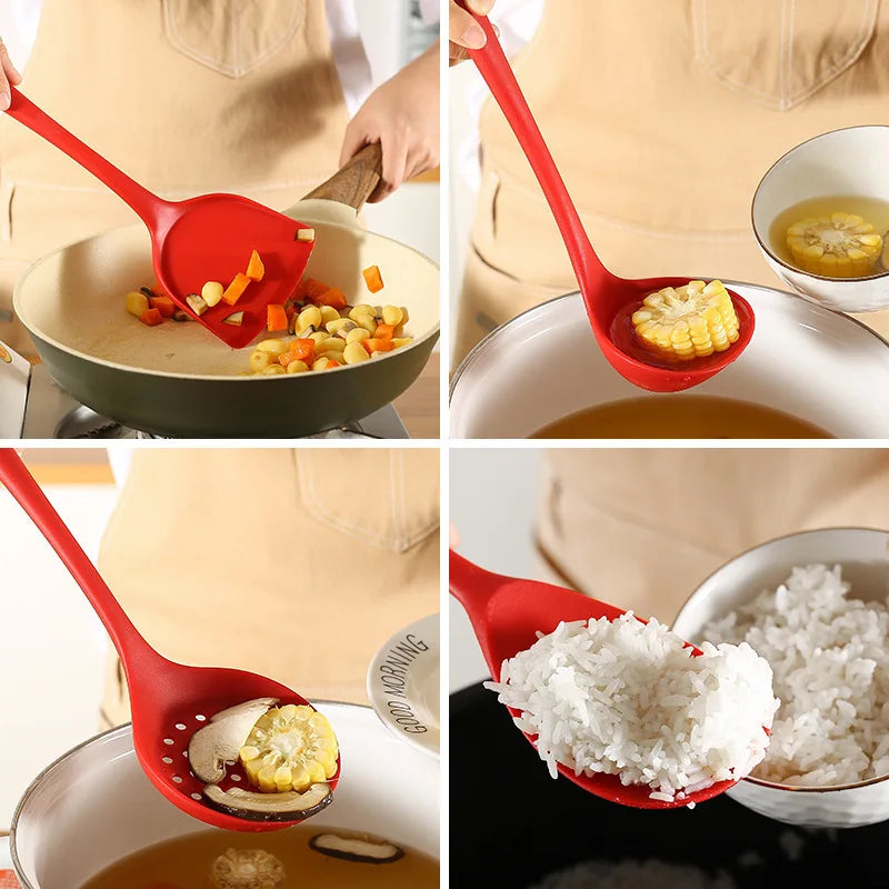 Silicone Spatula Set - Non-Stick Cooking Utensils for Frying and Soup - ZOOMNSTORE