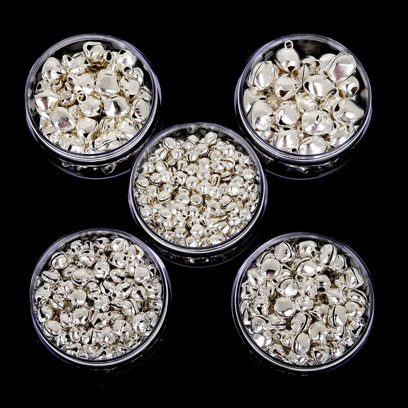 Silver Jingle Bells - Christmas Tree Ornaments 50-300 Pcs 6mm-14mm - ZOOMNSTORE