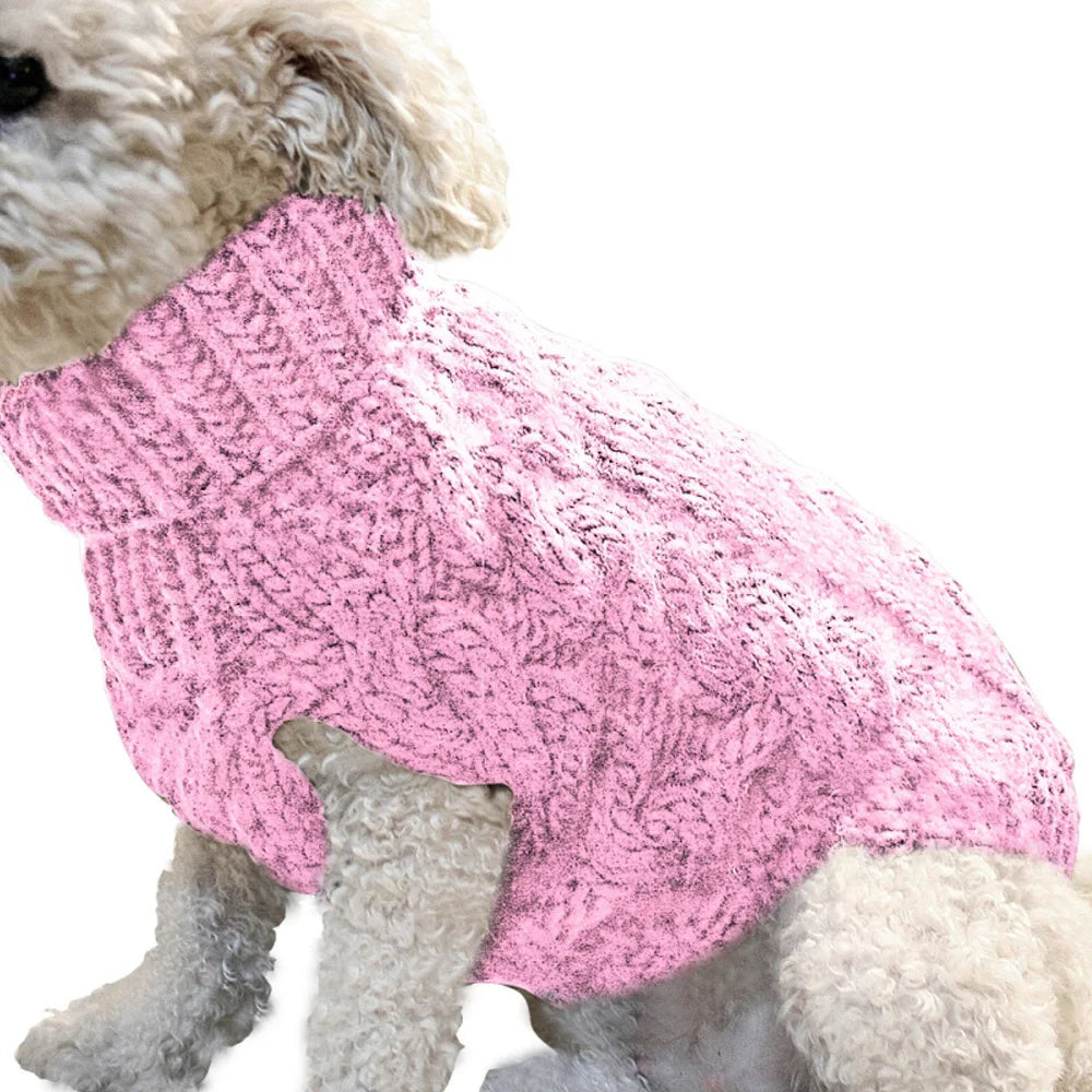 Small Dog Sweater - Warm Knitted Autumn Winter Clothing - ZOOMNSTORE