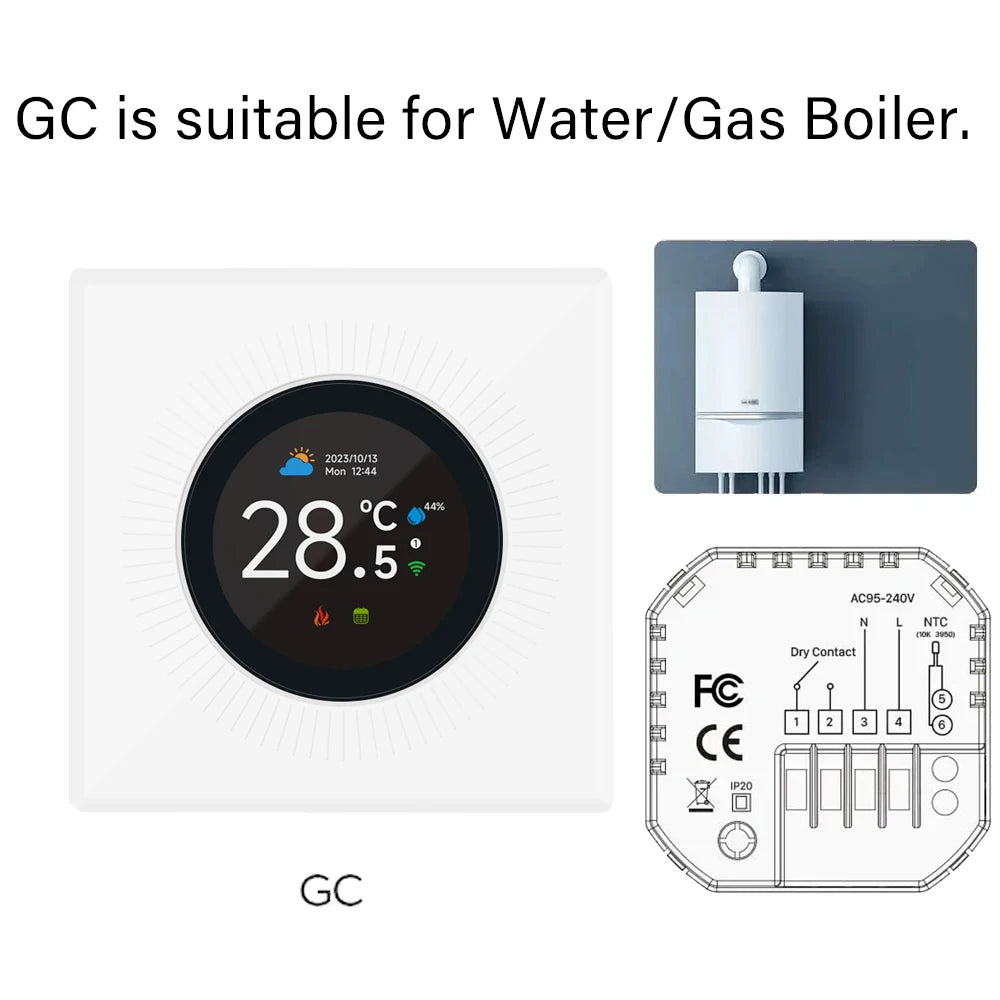 Smart Knob Thermostat - WiFi Controller for Floor Heating & Gas Boiler | Alexa Compatible - ZOOMNSTORE