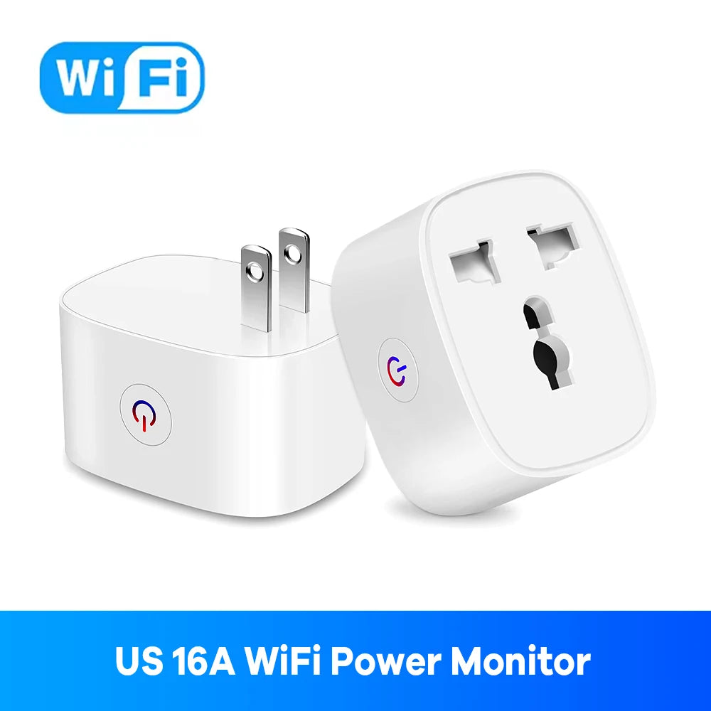 Smart Plug EU UK US - 16A WiFi Energy Monitor, Remote Control Socket Timer - ZOOMNSTORE