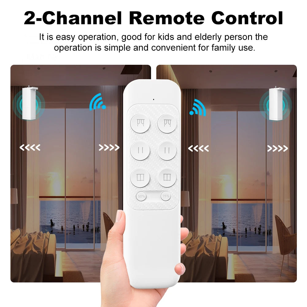Smart ZigbeeWiFi Electric Curtain Motor - Silent Remote Voice Control with AlexaGoogle Home - ZOOMNSTORE