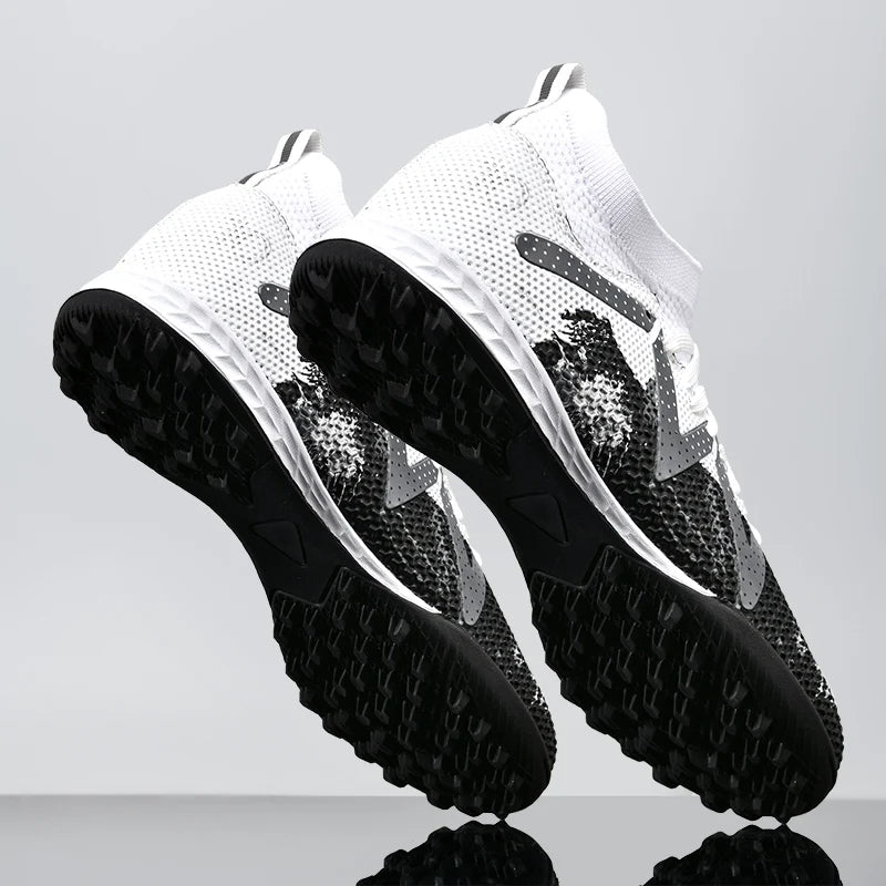 Soccer Shoes Turf – Durable High Top Football Shoes With Rubber Outsole Cleats - ZOOMNSTORE