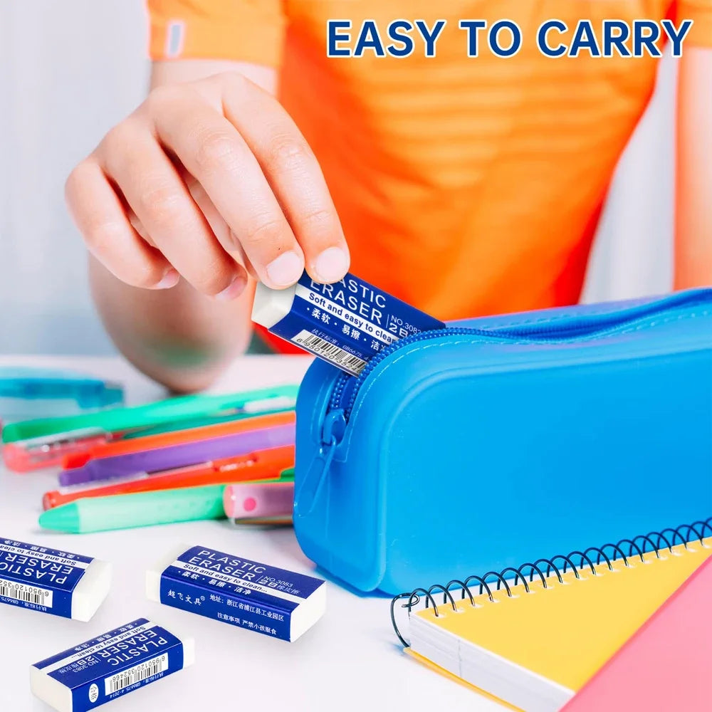 1-90Pcs Soft 2B Pencil Eraser PVC Plastic Rubber Eraser Sketches Paintings Fine Arts Eraser for School Office Drawing Sketches - ZOOMNSTORE