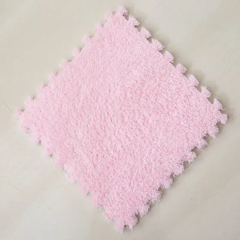 Soft Plush Kids Play Mat - 30x30CM Interlocking Rug Puzzle Carpet - ZOOMNSTORE
