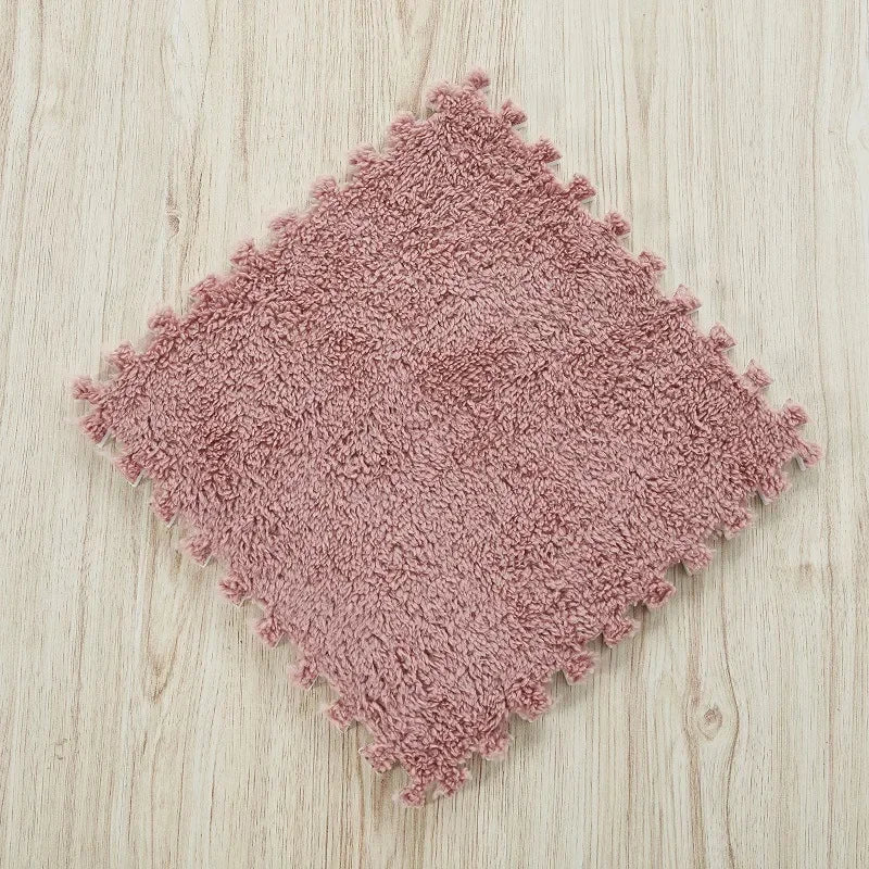Soft Plush Kids Play Mat - 30x30CM Interlocking Rug Puzzle Carpet - ZOOMNSTORE