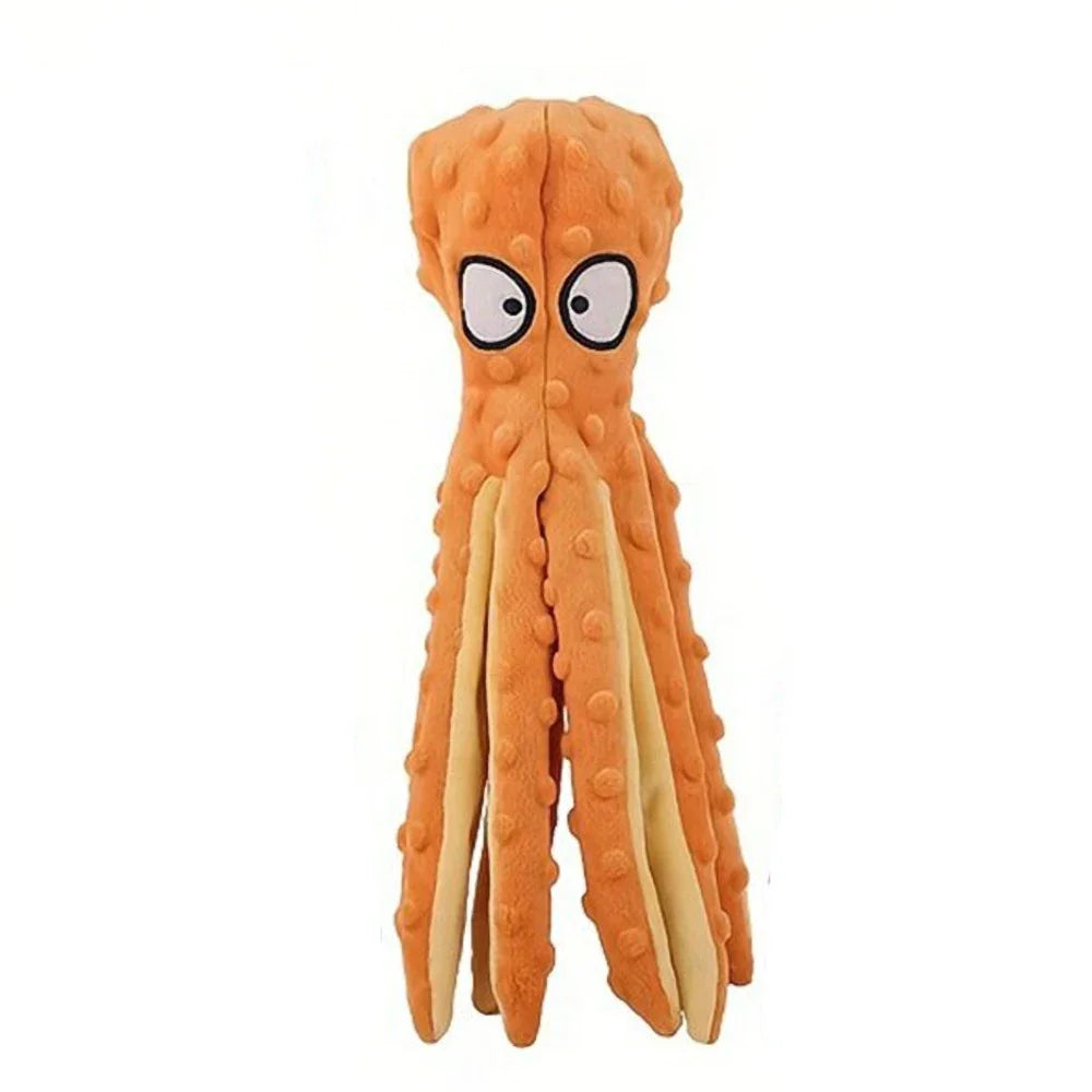 Soft Plush Octopus Dog Toy - Educational Teething Chew Toy for Small Medium Dogs - ZOOMNSTORE