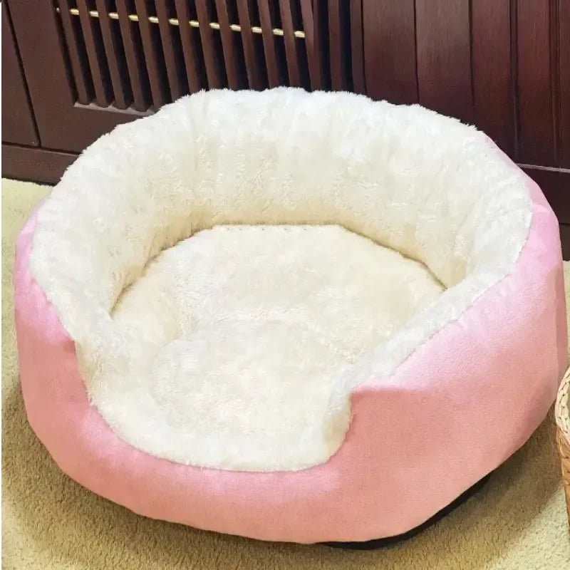 Soft Warm Dog Bed - Medium Large Cotton Dog Sofa with Plush Pet Cushion - ZOOMNSTORE