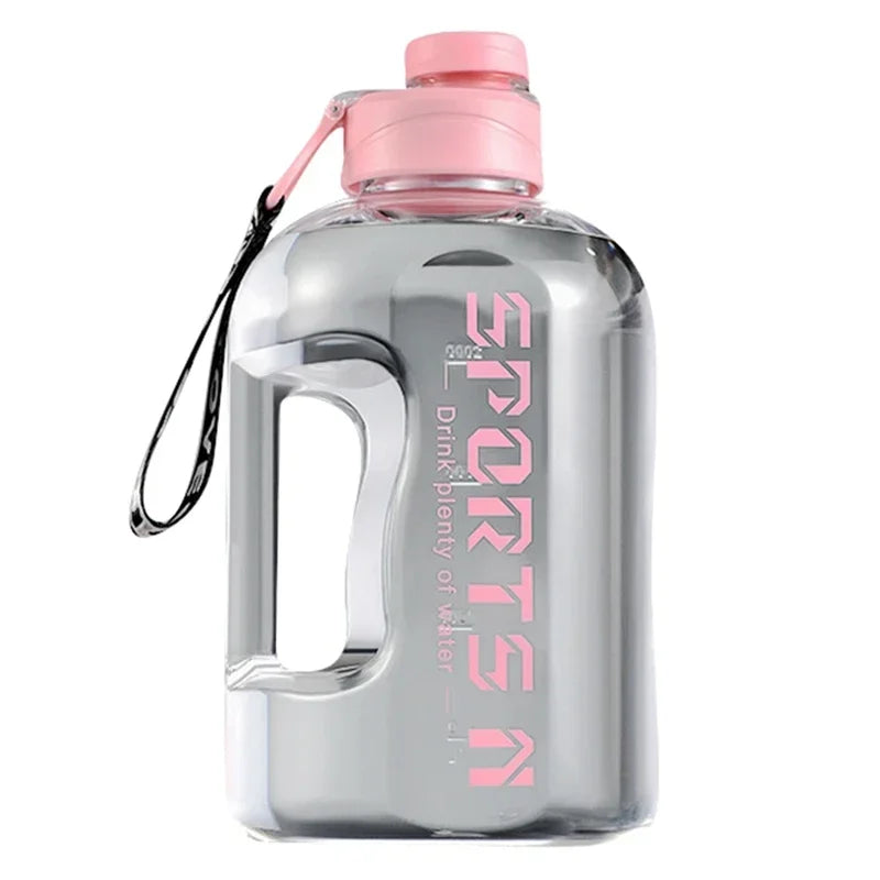 Sports Water Bottle - Large Capacity Portable Gym Cycling Cup with Rope - ZOOMNSTORE