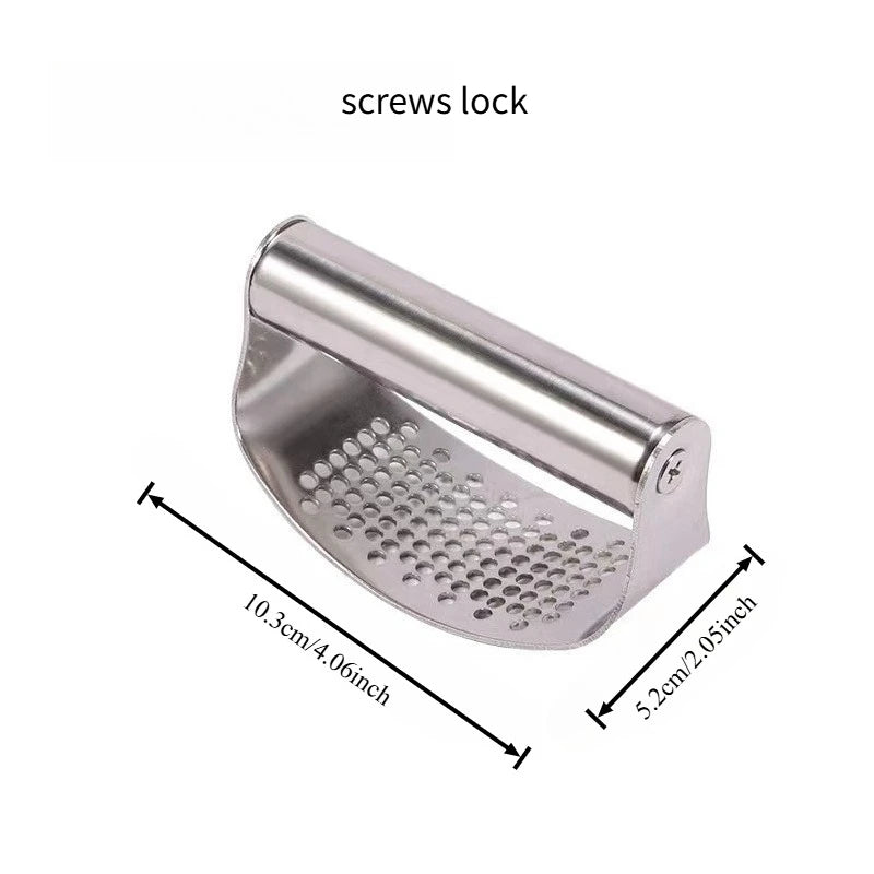 Stainless Steel Garlic Press | Manual Garlic Crusher & Ergonomic Squeezer - ZOOMNSTORE