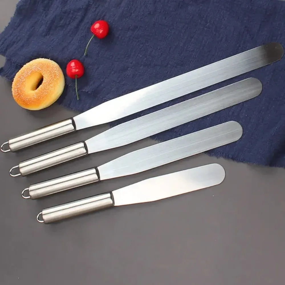 Stainless Steel Icing Spatula Set - 681012 Inch Cake Decorating Tools - ZOOMNSTORE