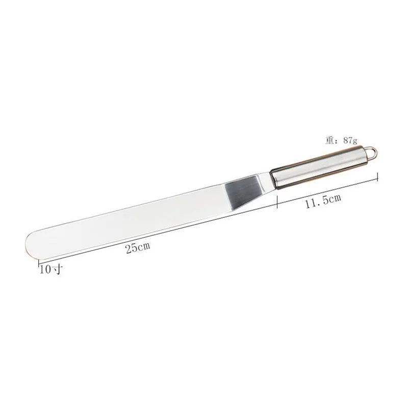 Stainless Steel Icing Spatula Set - 681012 Inch Cake Decorating Tools - ZOOMNSTORE