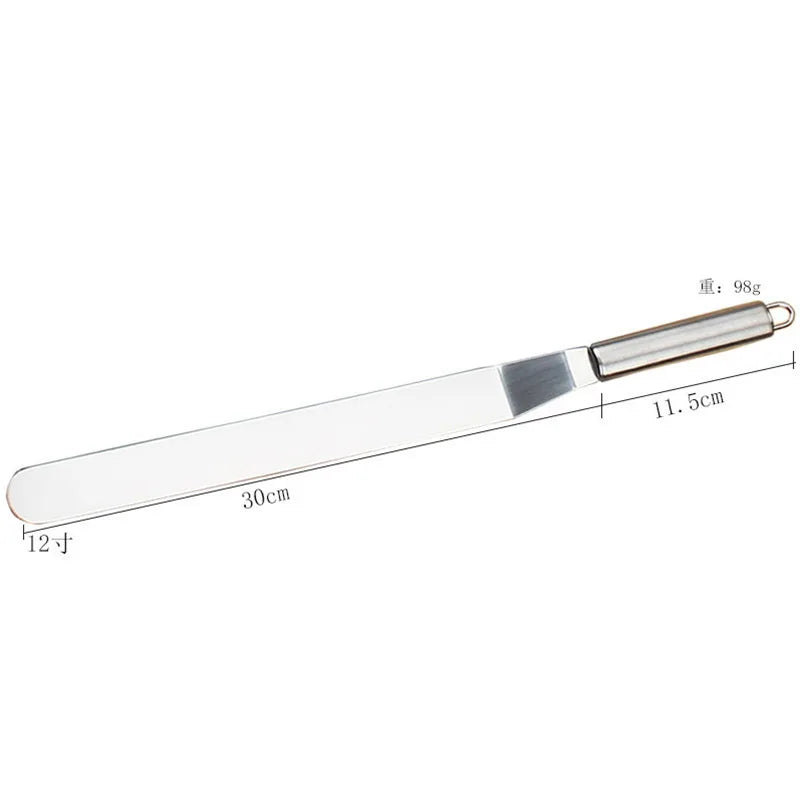 Stainless Steel Icing Spatula Set - 681012 Inch Cake Decorating Tools - ZOOMNSTORE