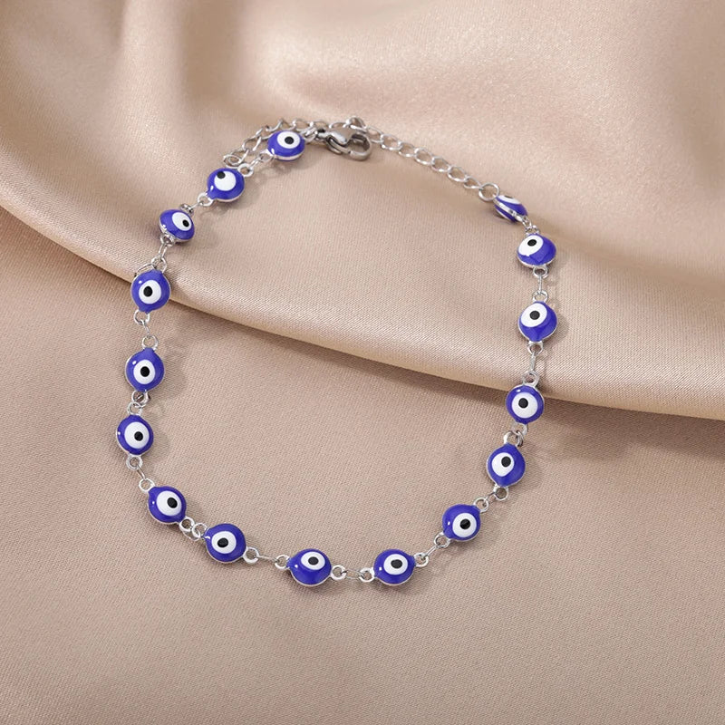 Stainless Steel Imitation Pearl Anklet - Gold Color Beach Accessories for Women - ZOOMNSTORE