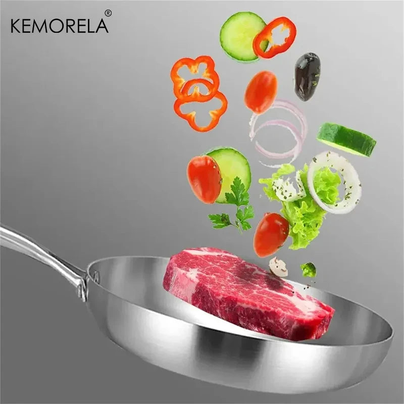 Stainless Steel Non-Stick Frying Pan Set - 23PCS 22242628CM 5-Ply Wok Cookware - ZOOMNSTORE