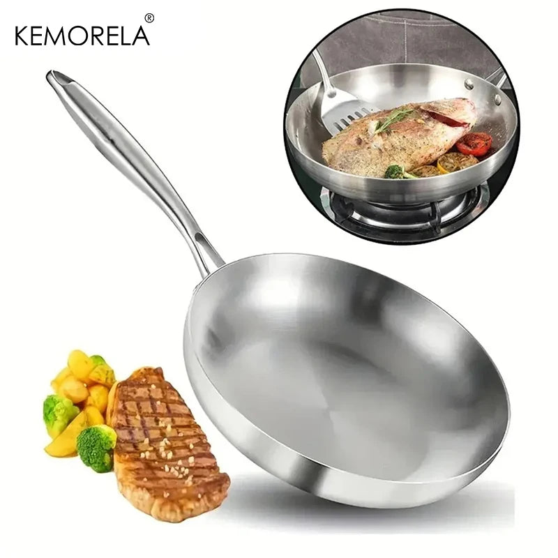 Stainless Steel Non-Stick Frying Pan Set - 23PCS 22242628CM 5-Ply Wok Cookware - ZOOMNSTORE