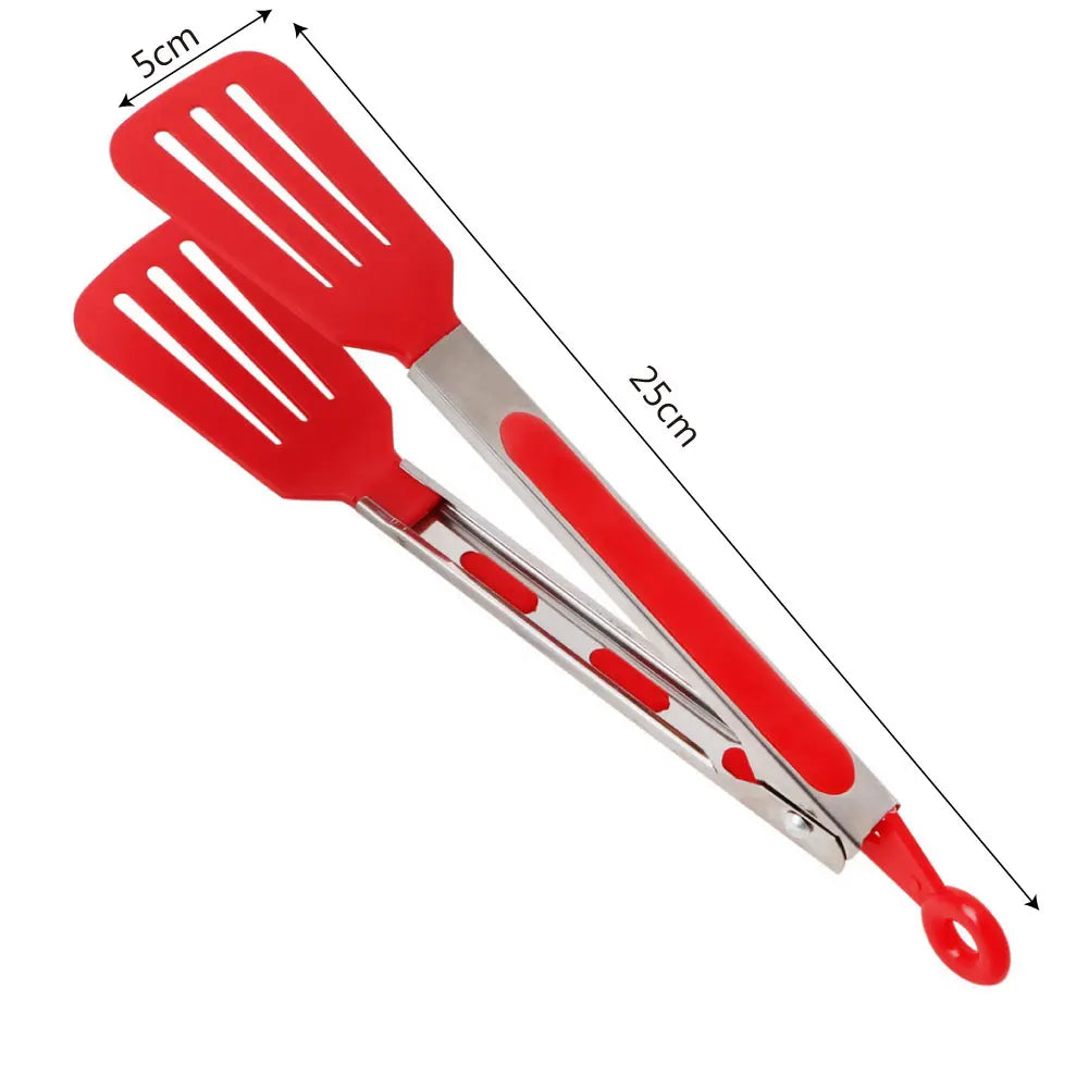Stainless Steel Non-Stick Kitchen Tongs - Versatile BBQ Salad and Steak Utensil - ZOOMNSTORE