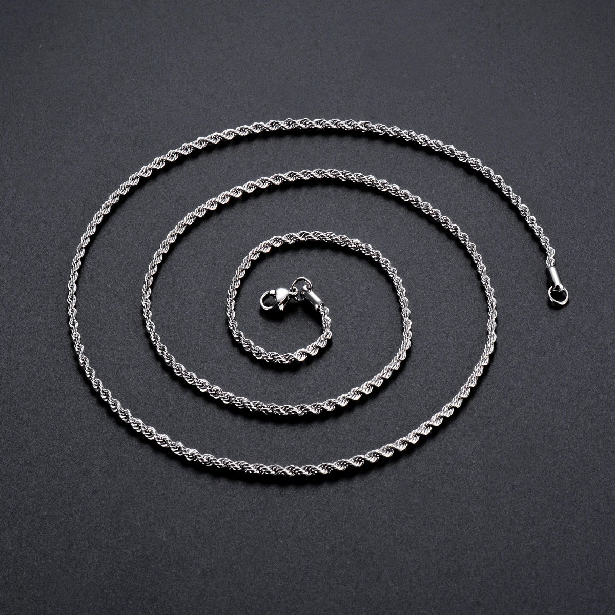 Stainless Steel Rope Chain NecklaceBracelet - 2mm to 6mm Width for Men and Women - ZOOMNSTORE