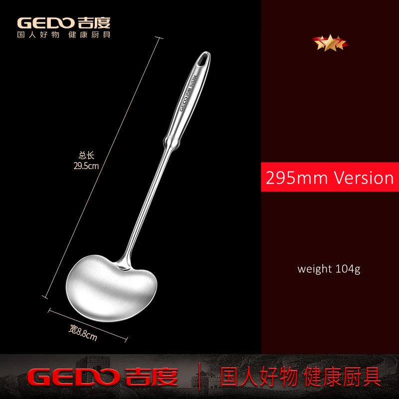 Stainless Steel Spatula - 2 in 1 Round Scoop Shovel with Heat Insulation Handle - ZOOMNSTORE