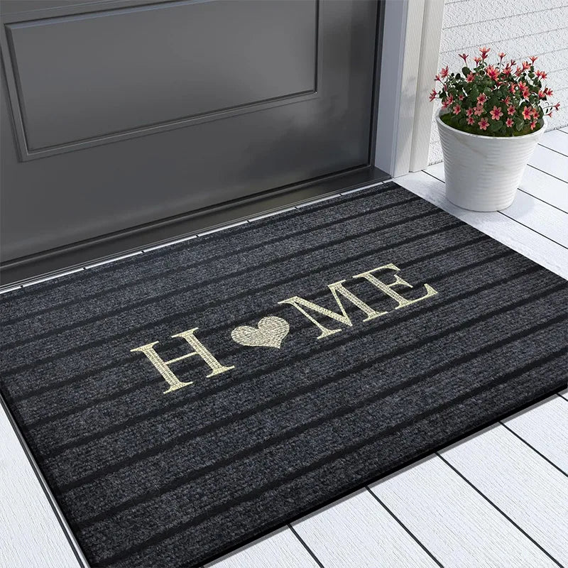 Striped Door Mat - Machine Washable Soft Absorbent Floor Carpet for Bathroom Entrance - ZOOMNSTORE