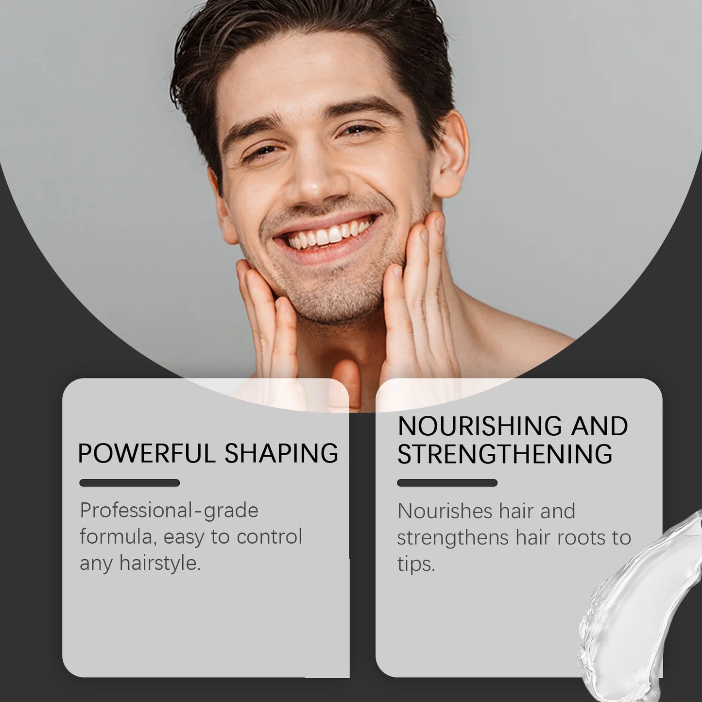 Strong Hold Hair Styling Gel - Professional Molding Shine Control - ZOOMNSTORE