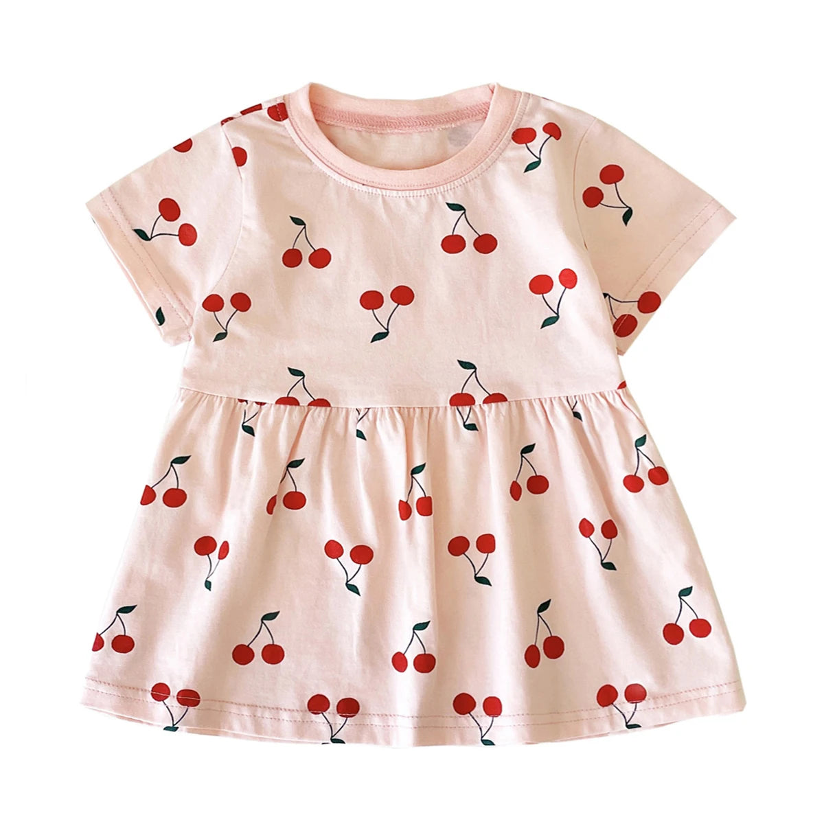 Summer Baby Dress - Cute Short Sleeve Cotton Dress for Girls - ZOOMNSTORE