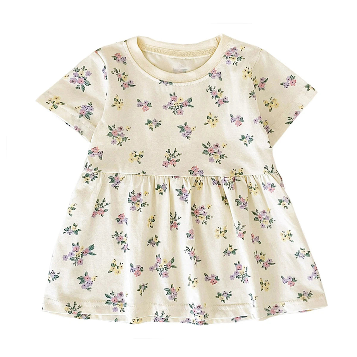 Summer Baby Dress - Cute Short Sleeve Cotton Dress for Girls - ZOOMNSTORE
