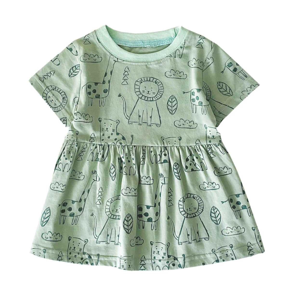 Summer Baby Dress - Cute Short Sleeve Cotton Dress for Girls - ZOOMNSTORE